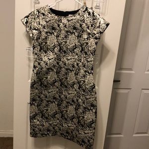 Metallic floral dress